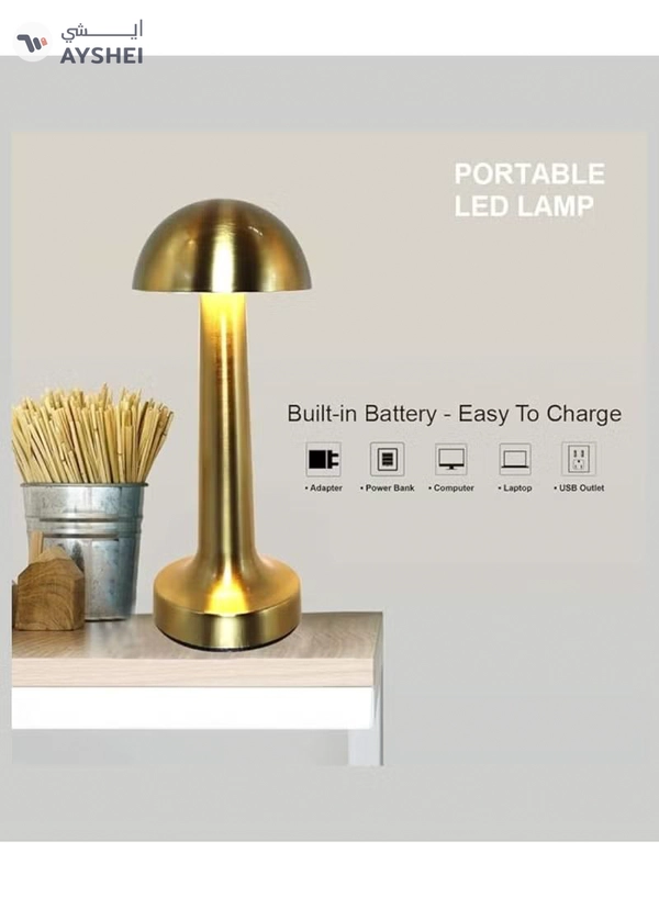 Yuwell Touch Sensor Bar Table Lamp Portable Cordless Rechargeable Battery LED Desk Lamp Night Lights Bedside Bedroom And Restaurant 3 Light Intensities Tactile Switch