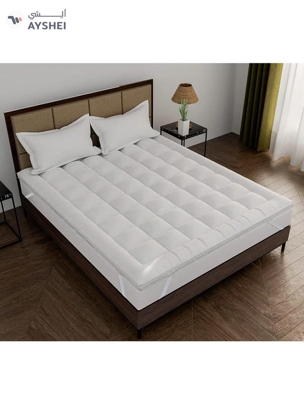 DubaiGallery Medicated Microfiber Soft Mattress Protector Topper for Bed King Size Padding for Bedroom