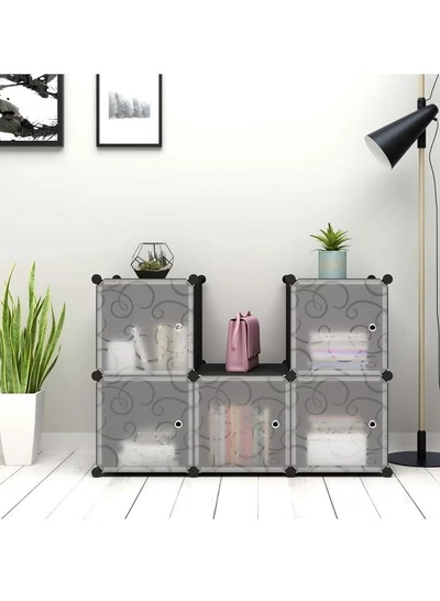 DubaiGallery 6 Cube Double Plastic Modular Storage Closet Organizer Cabinet Shoe Rack Cabinet Cube-1