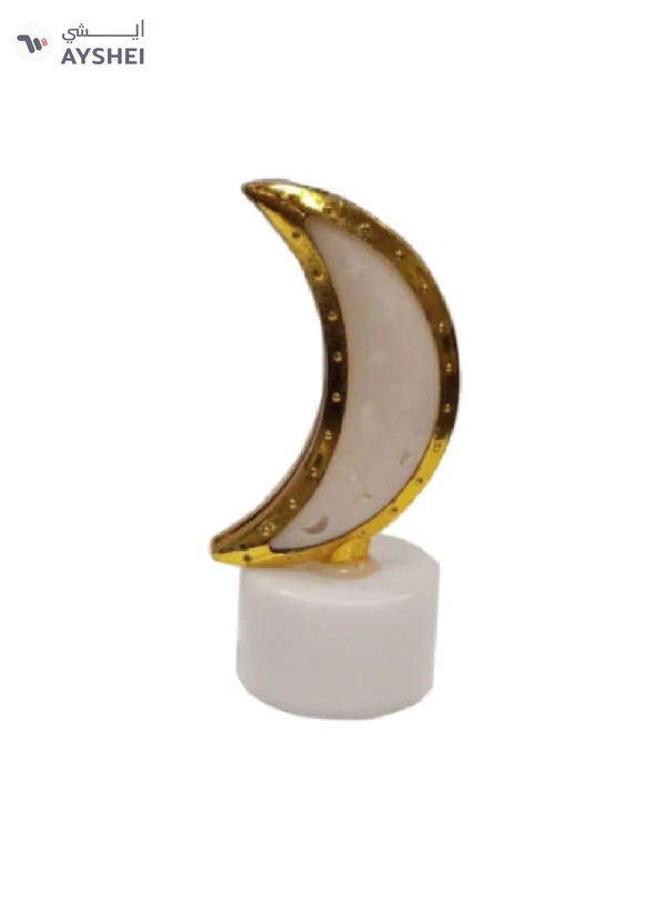 Yuwell Pack Of 6 Pcs Moon Shape Ramadan Light Mini Portable Night Light And Table Decor Lamp For Ramadan Decoration
