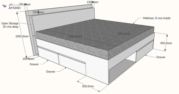 York Bed, Custom Made