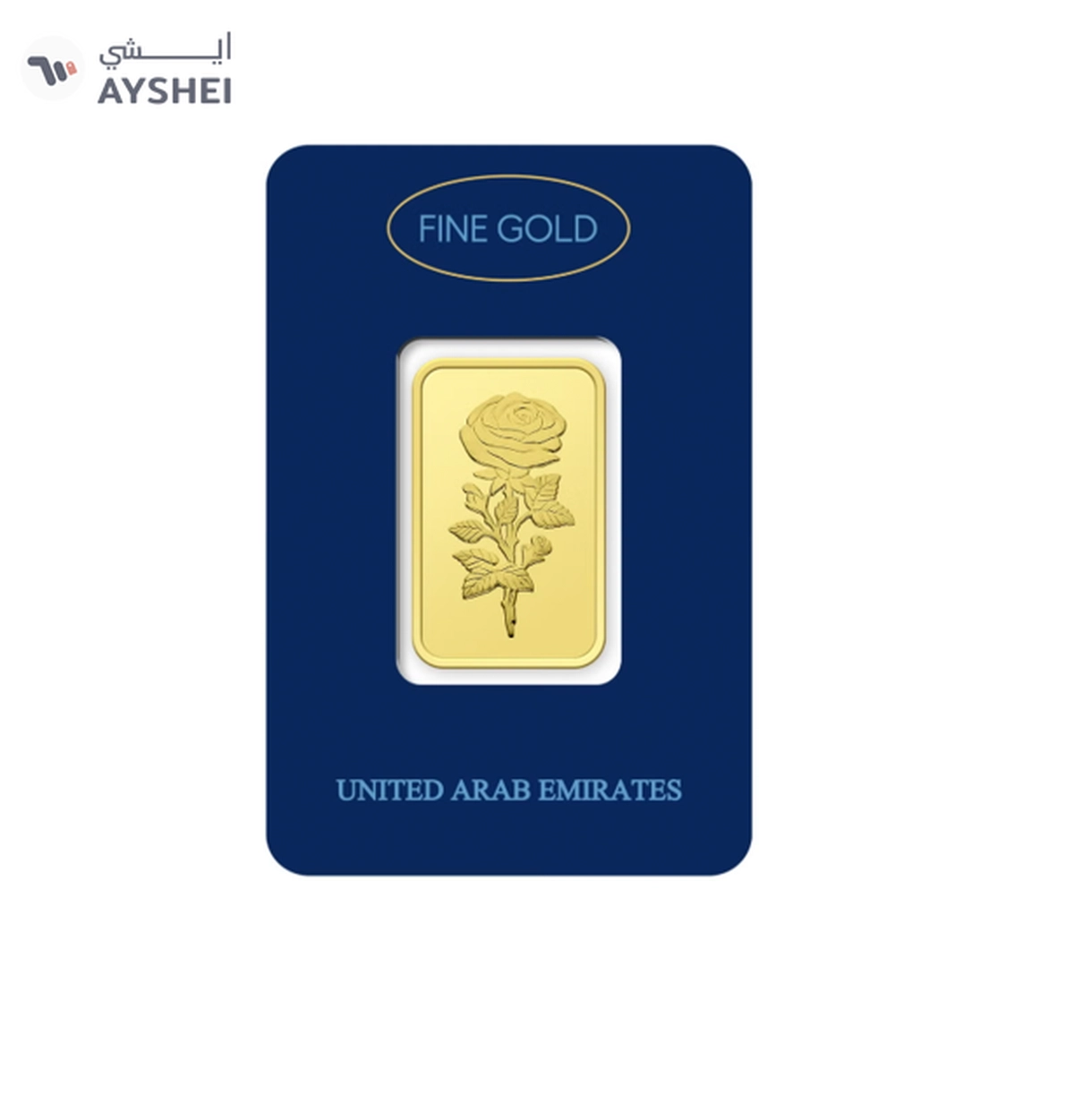 Dubai 1g Pure 999.9 Fine Gold Bar 24KT-0-0
