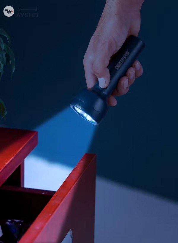 GEEPAS Rechargeable LED Torch with Emergency Lantern | Multi-functional Light for Emergency, Fishing, Hiking, Power Cuts & More-