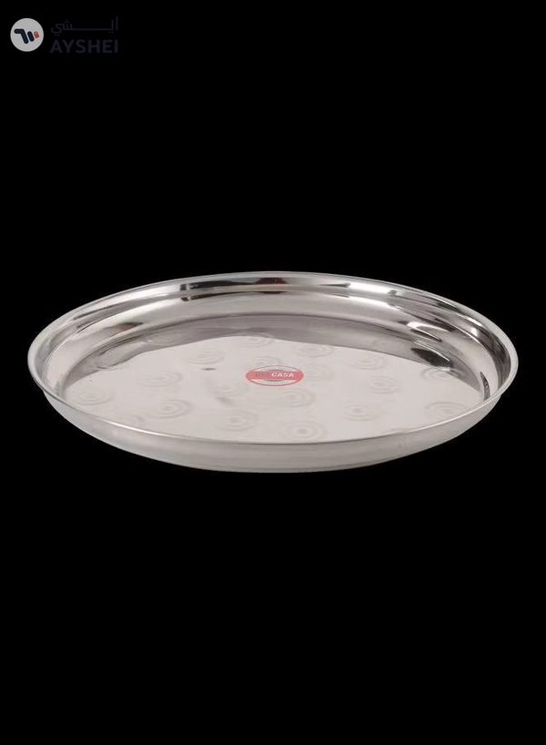 DELCASA Stainless Steel Round Serving Tray Silver 40cm
