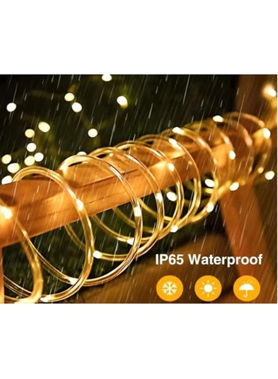 Yuwell 30M LED String Lights Outdoor Waterproof Copper Wire String Lights For Garden Fence Patio Yard And Ramadan Decoration Light Fairy Light For Wedding Indoor And Outdoor Decoration Warm White 2 Pin Plug-1