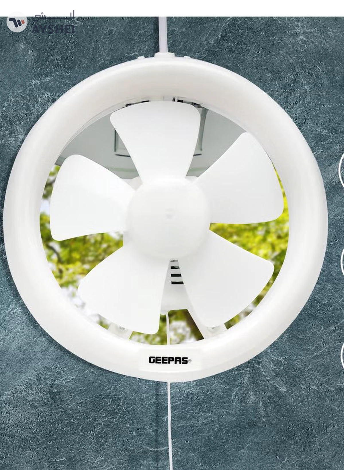 GEEPAS Exhaust Fan With Long Life Powerful Motor Less Noise And Low Energy Consumption 50 W GF21169 White-3-3