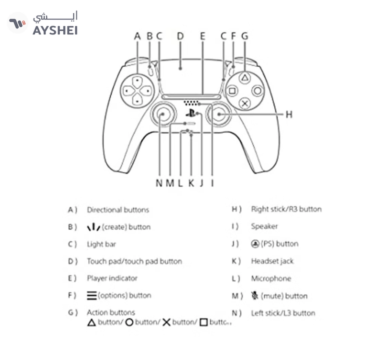 Sony DualSense Wireless Controller For PlayStation 5 - White-6-6