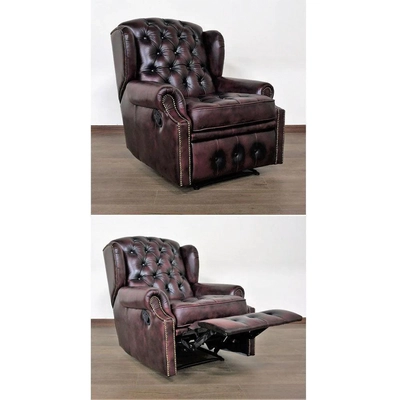 Minnesota Chesterfield Recliner, with genuine leather-2