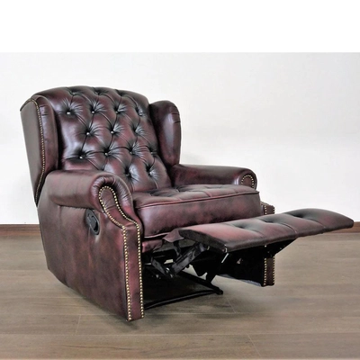 Minnesota Chesterfield Recliner, with genuine leather-1