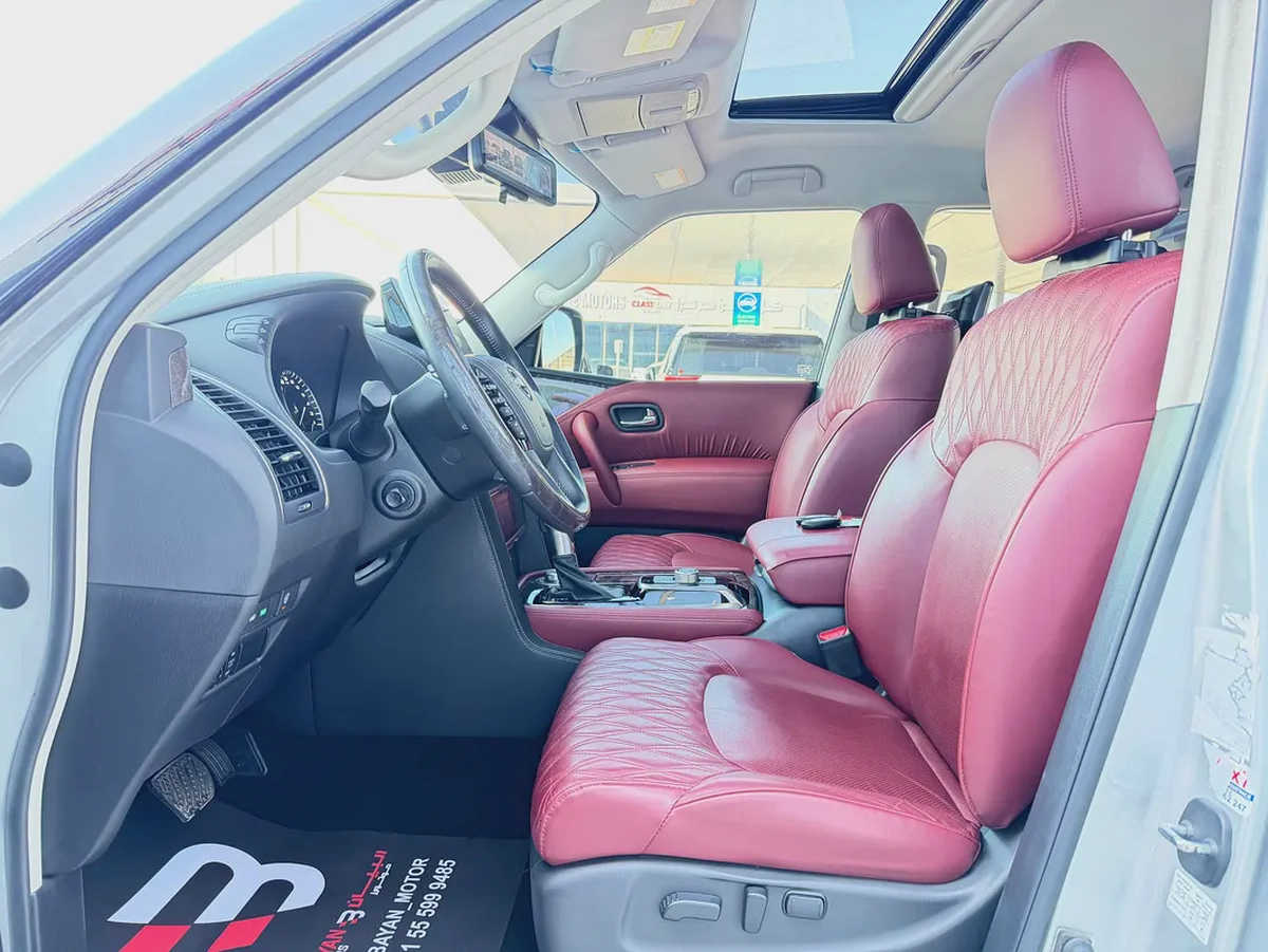 نيسان باترول بلاتينيوم V8 فضي / احمر خليجي المسعود Nissan Patrol LE Platinum 2023 - GCC Specs-6-6