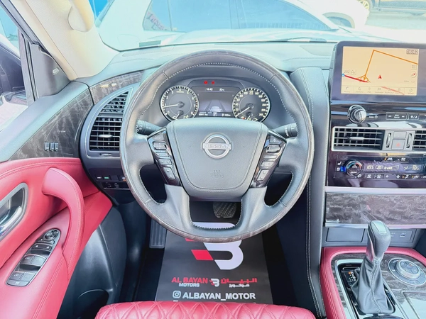 نيسان باترول بلاتينيوم V8 فضي / احمر خليجي المسعود Nissan Patrol LE Platinum 2023 - GCC Specs