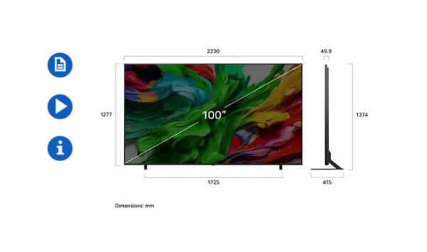 LG 100″ QNED evo AI QNED86 MiniLED 4K 120Hz Smart TV AI Magic remote Dolby webOS25 (2025 Model)