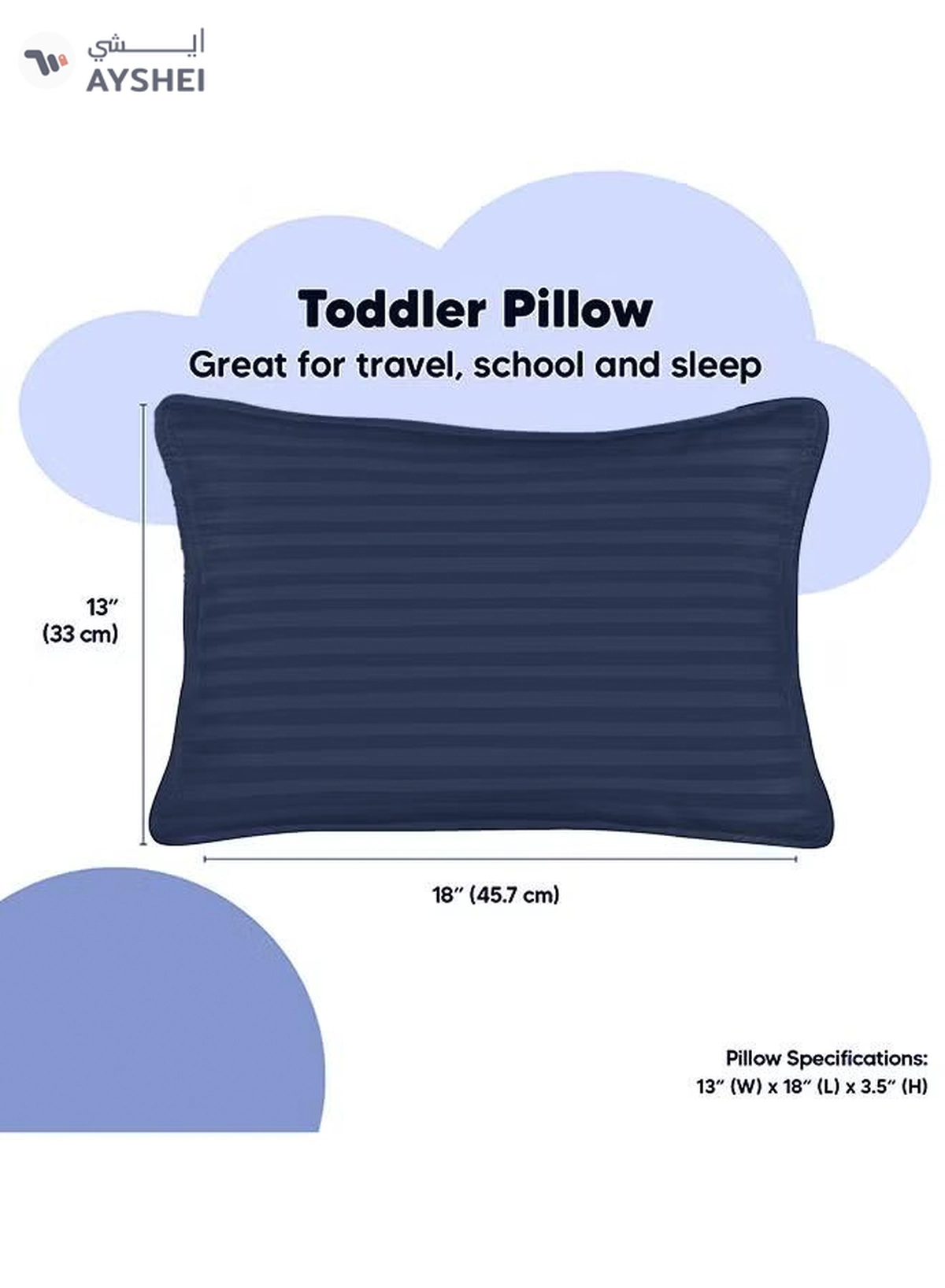 Eworld Toddler Baby Sleeping Pillows, Soft Cotton Blend Cover with Polyester Filling-1-1