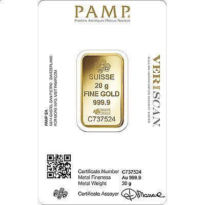 PAMP 20 Gram Gold Bar-1