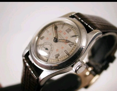 Rolex Vintage Mechanical Wristwatch with Leather Strap 1940s-0
