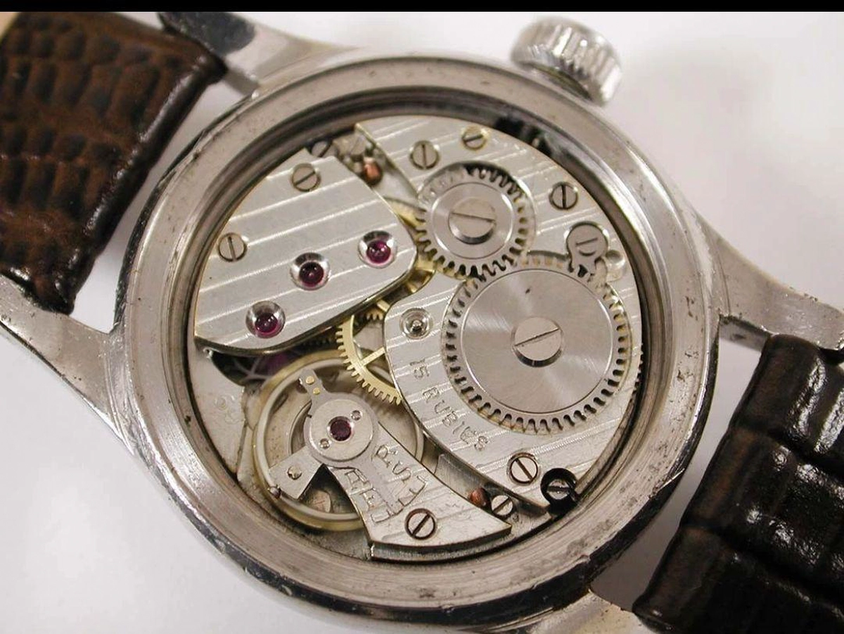 Rolex Vintage Mechanical Wristwatch with Leather Strap 1940s-1-1