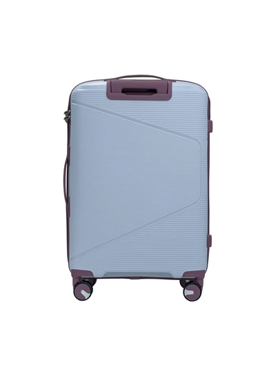 British Tourister 3 Piece Polypropylene Hard side Luggage Set with TSA Lock | Lightweight Spinner Suitcases with 360° Wheels | Durable Trolley Bags for Secure Travel (Small, Medium, Large) - Grey Blue-4