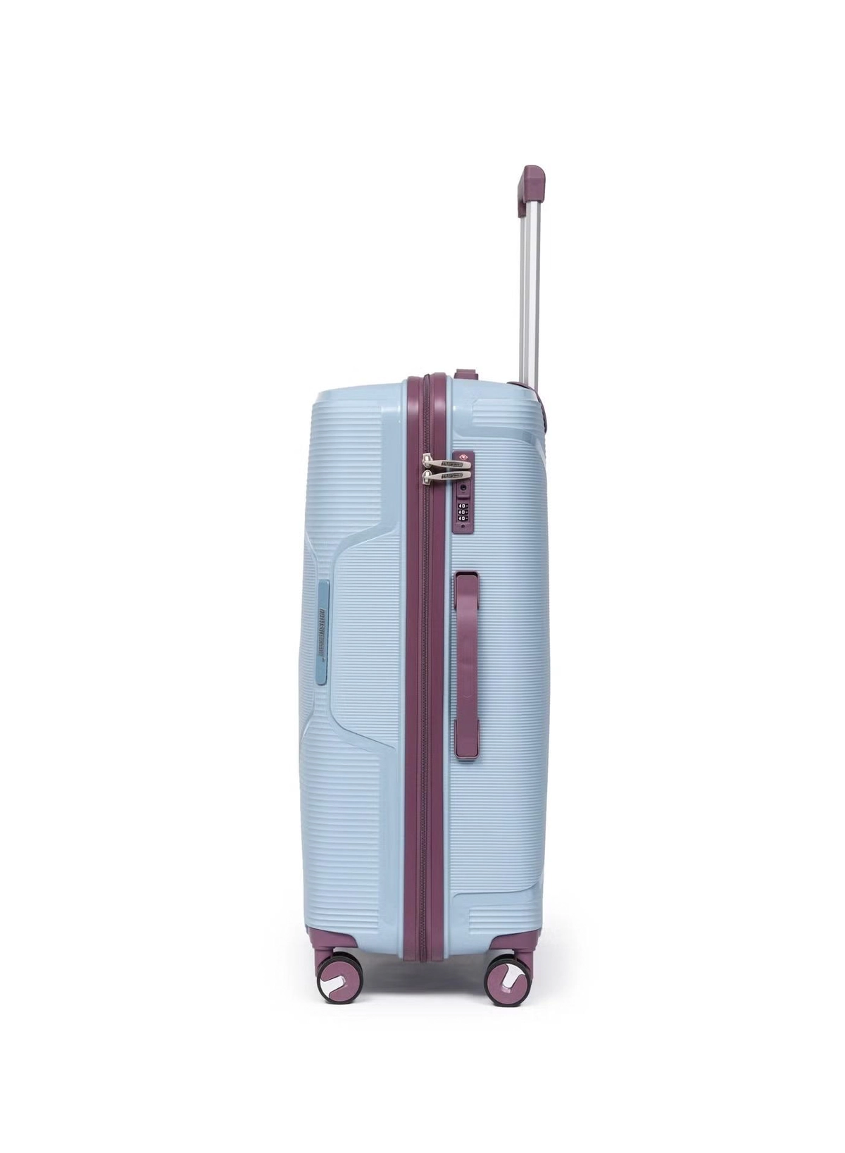 British Tourister 3 Piece Polypropylene Hard side Luggage Set with TSA Lock | Lightweight Spinner Suitcases with 360° Wheels | Durable Trolley Bags for Secure Travel (Small, Medium, Large) - Grey Blue-3-3