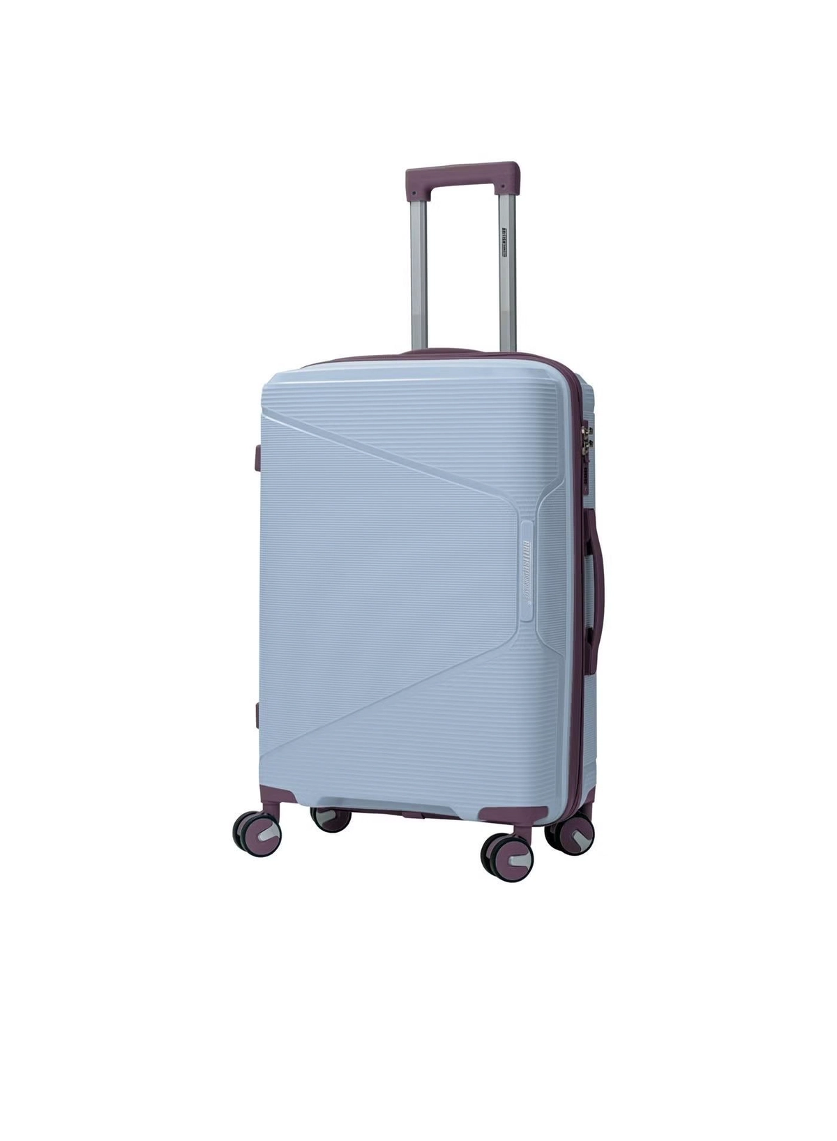British Tourister 3 Piece Polypropylene Hard side Luggage Set with TSA Lock | Lightweight Spinner Suitcases with 360° Wheels | Durable Trolley Bags for Secure Travel (Small, Medium, Large) - Grey Blue-7-7