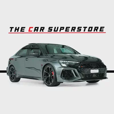 Audi RS3 Sedan-GCC-Daytona Grey Metallic Color-Full Leather Interior-Red Accents-Sports Exhaust-0