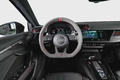 Audi RS3 Sedan-GCC-Daytona Grey Metallic Color-Full Leather Interior-Red Accents-Sports Exhaust-13