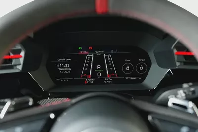 Audi RS3 Sedan-GCC-Daytona Grey Metallic Color-Full Leather Interior-Red Accents-Sports Exhaust-15