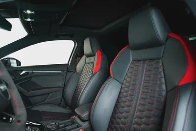 Audi RS3 Sedan-GCC-Daytona Grey Metallic Color-Full Leather Interior-Red Accents-Sports Exhaust-16