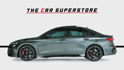 Audi RS3 Sedan-GCC-Daytona Grey Metallic Color-Full Leather Interior-Red Accents-Sports Exhaust-4