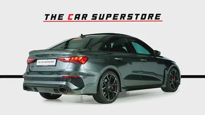 Audi RS3 Sedan-GCC-Daytona Grey Metallic Color-Full Leather Interior-Red Accents-Sports Exhaust-7