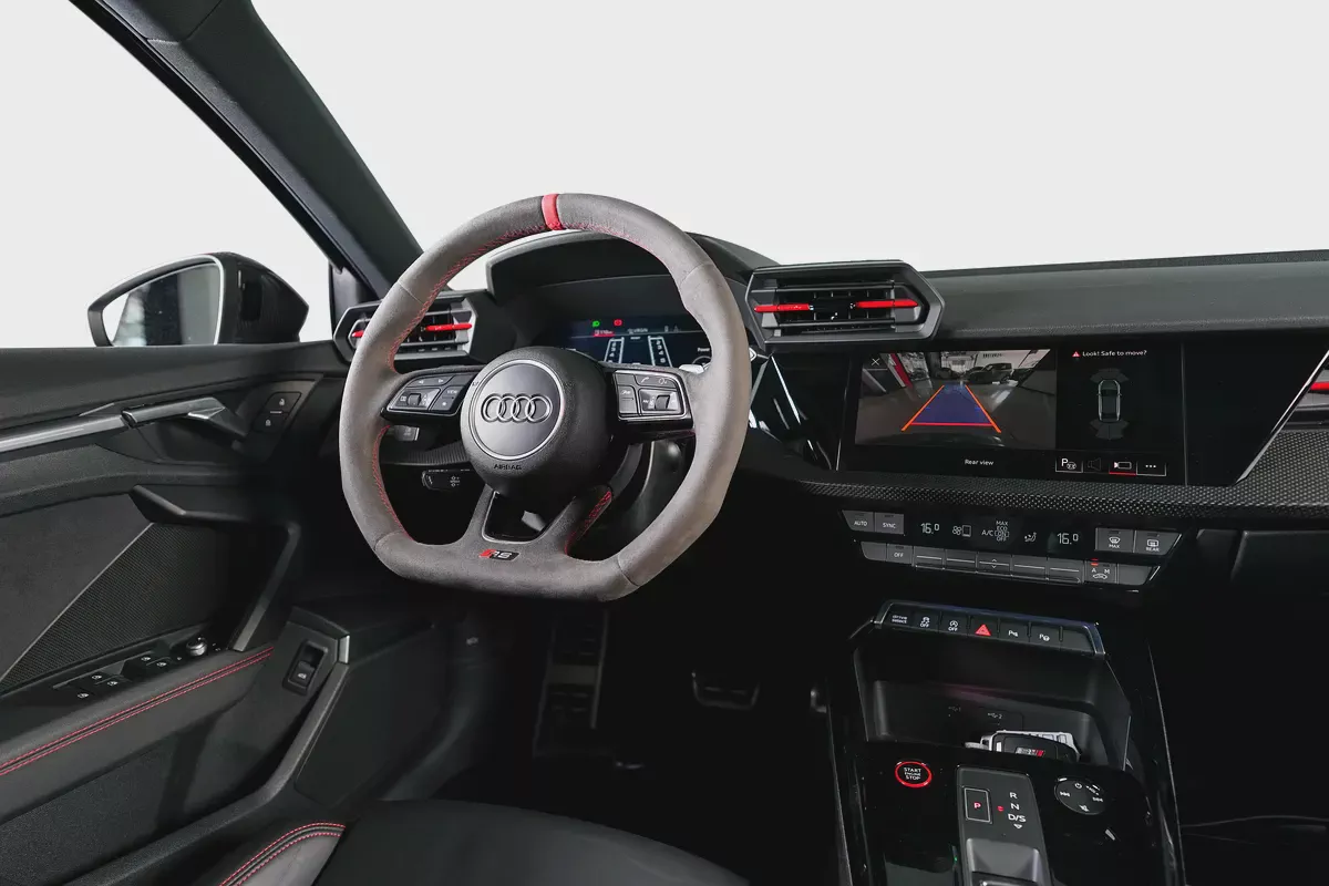 Audi RS3 Sedan-GCC-Daytona Grey Metallic Color-Full Leather Interior-Red Accents-Sports Exhaust-11-11