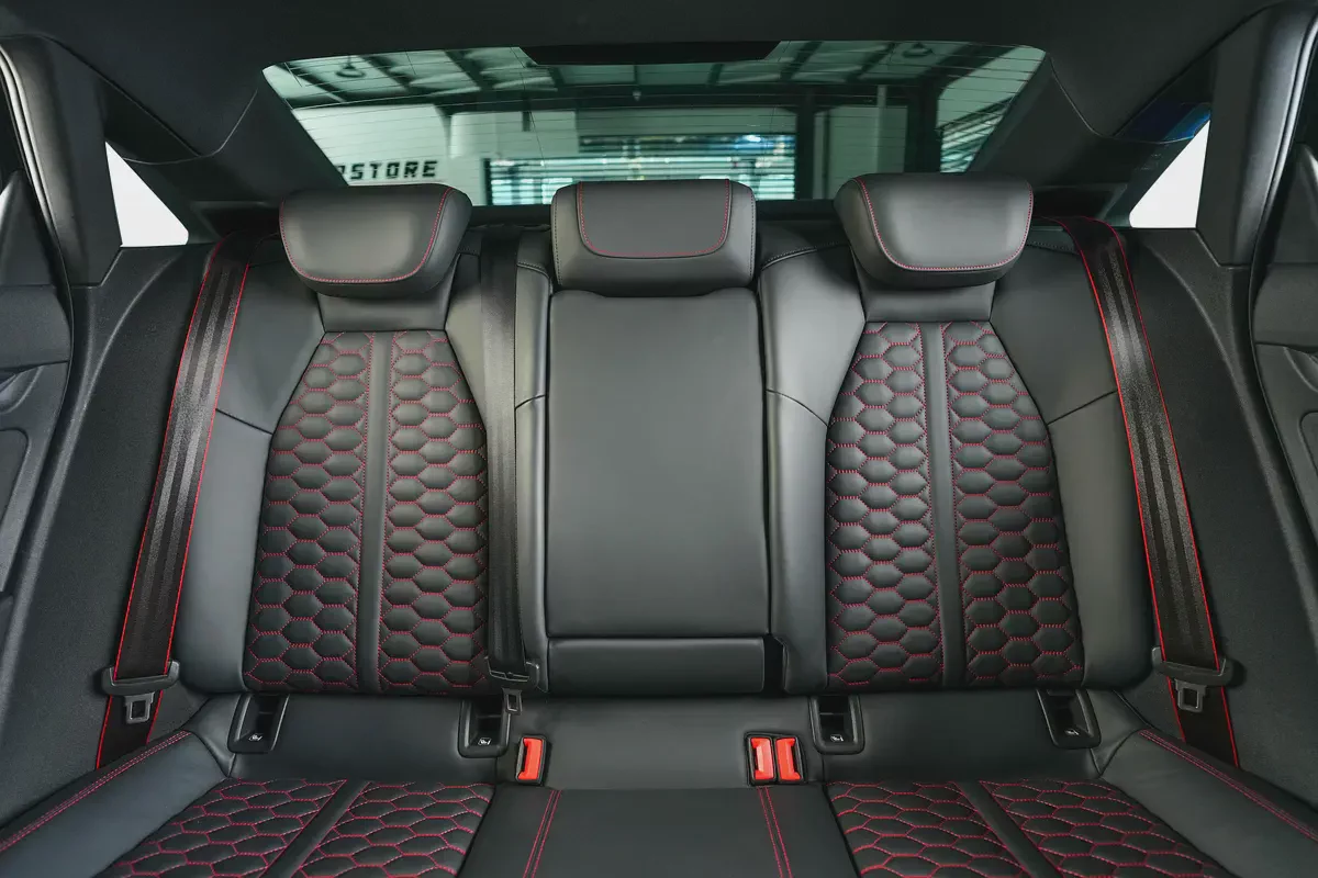 Audi RS3 Sedan-GCC-Daytona Grey Metallic Color-Full Leather Interior-Red Accents-Sports Exhaust-19-19