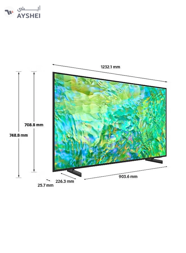 Samsung 55 Inch 4K UHD Smart LED TV with Built in Receiver - 55CU8000 Black