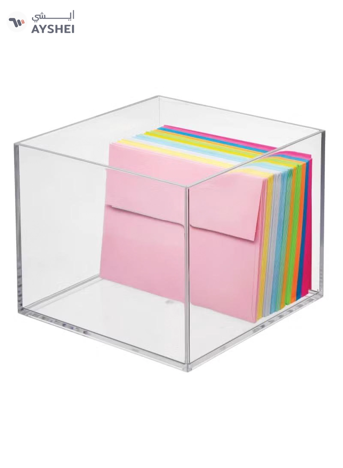Eworld Set of 3 Clear Stackable Plastic Storage Containers, Perfect for Cabinets, Drawers, Desks-5-5