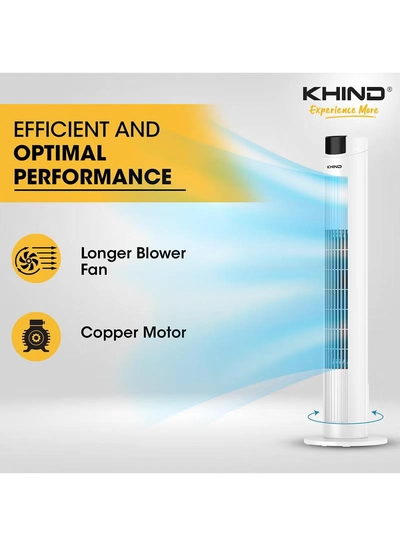KHIND Tower Fan With Remote Control FD351R White-2