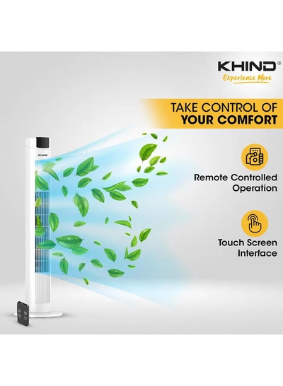 KHIND Tower Fan With Remote Control FD351R White-3