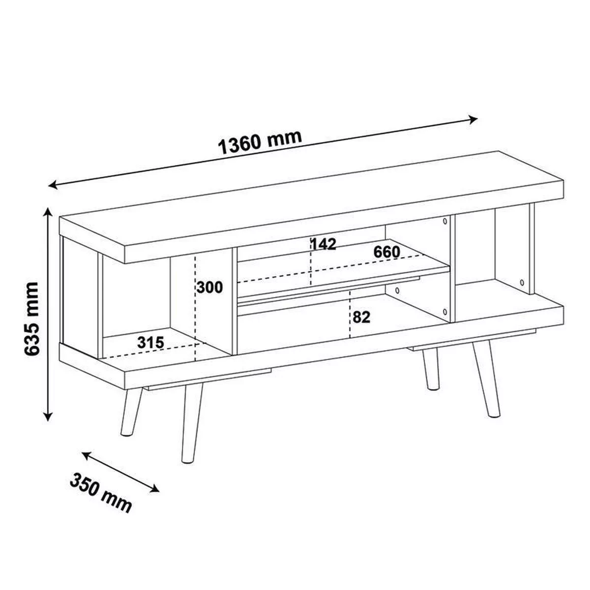 TV Stand with Storage-2-2
