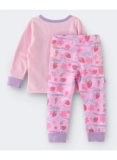 Babyqlo Cute Princesses Printed Glow In The Dark Pyjama Set Multicolour-1