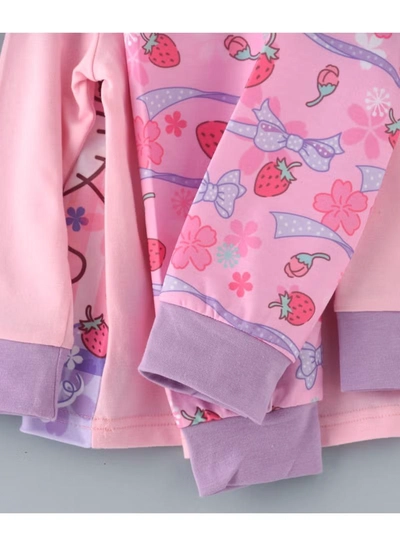 Babyqlo Cute Princesses Printed Glow In The Dark Pyjama Set Multicolour-4