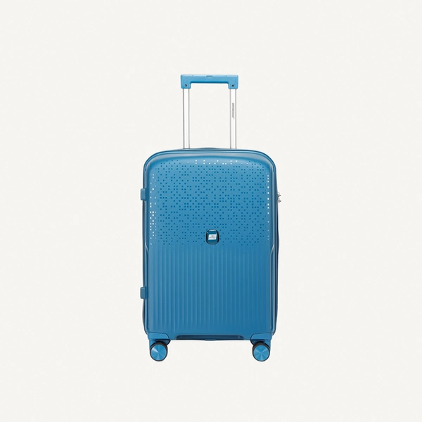 British Tourister 3 Piece Polypropylene Hard Side Spinner Luggage Trolley Set 20/24/28 Inch - Peacock Blue