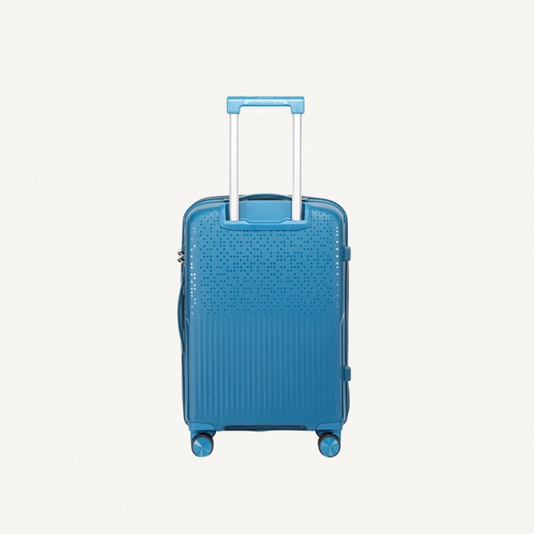 British Tourister 3 Piece Polypropylene Hard Side Spinner Luggage Trolley Set 20/24/28 Inch - Peacock Blue
