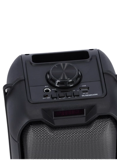 Olsenmark Bluetooth Party Speaker, Built-in Lights AUX FM USB TF Card 200W PMPO Party Speaker-1