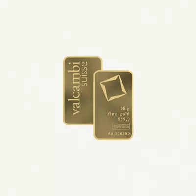 VALCAMBI Suisse 50g Gold Bar-1