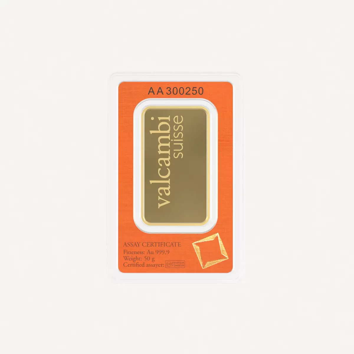 VALCAMBI Suisse 50g Gold Bar
