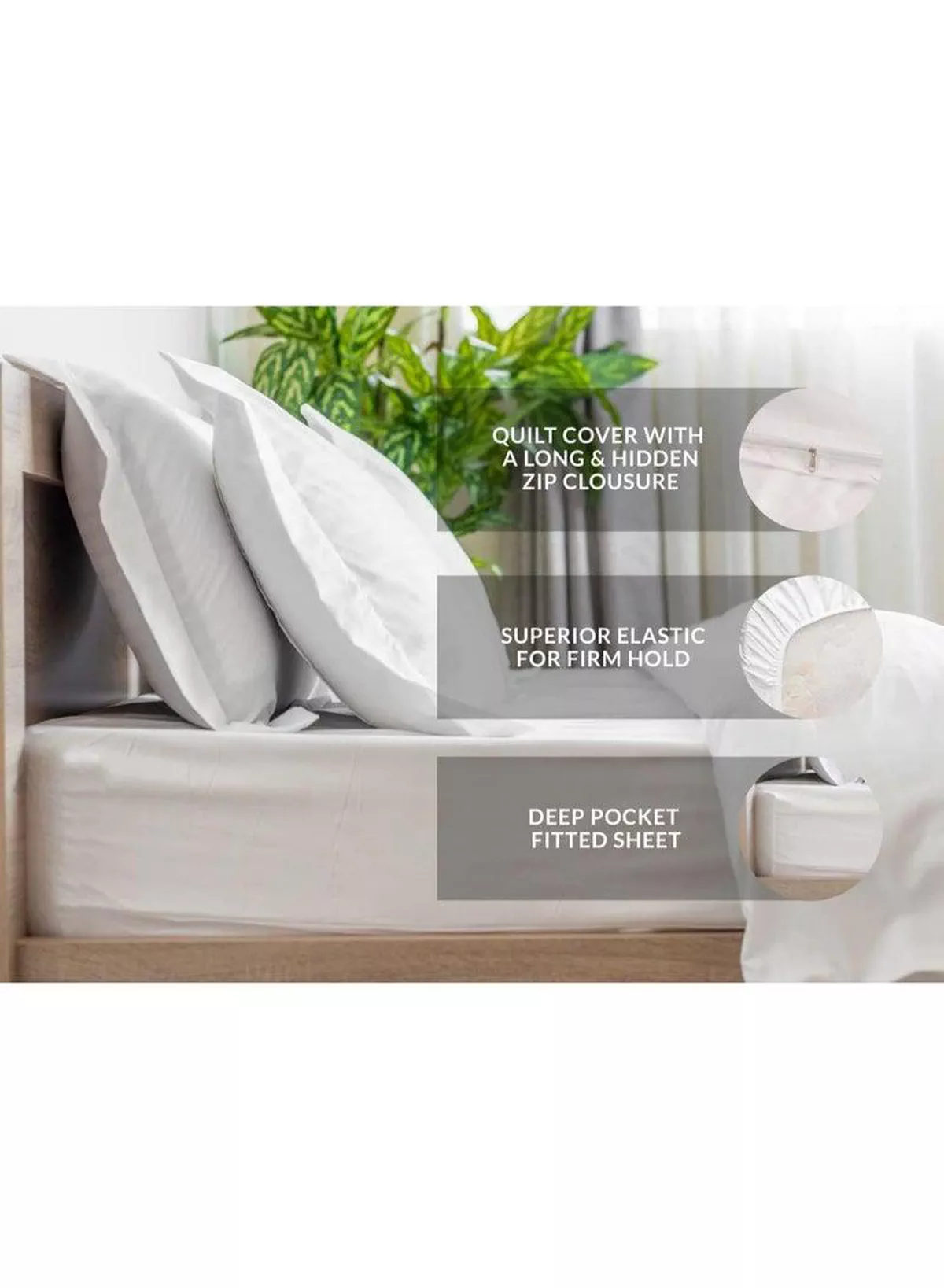 6-Piece Premium King Size Bedding Set, White Striped Design and High-Quality Cotton Hotel Luxury Bedsheet, Soft Quilt Cover and Pillowcases-1-1