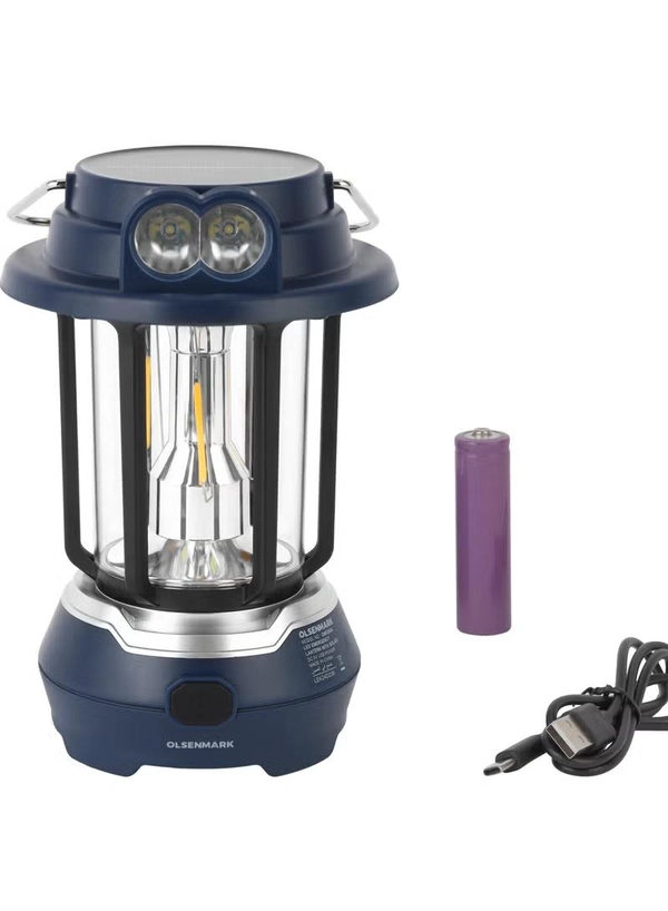 Olsenmark LED Emergency Lantern with Solar OME2824, 7 Hours Working, Compact, Portable and Light Weight Design