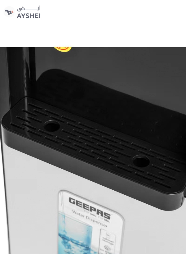 GEEPAS Top Loaded Water Dispenser with Cabinet | Normal, Hot and Cold Function, And 3 Taps| Cold Temperature: 4-12 Degrees Celsius; Hot Temperature: 85-95 Degrees Celsius| Perfect For Home And Office| 2 Year Warranty GWD17039 White
