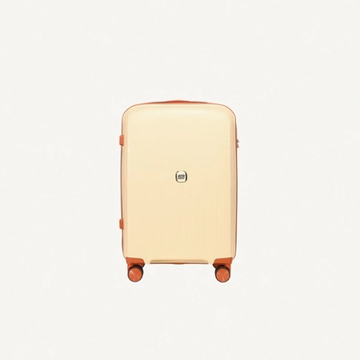 British Tourister 3 Piece Polypropylene Hard Side Spinner Luggage Trolley Set 20/24/28 Inch - Beige-2