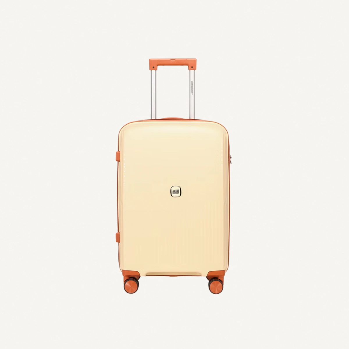 British Tourister 3 Piece Polypropylene Hard Side Spinner Luggage Trolley Set 20/24/28 Inch - Beige-1-1