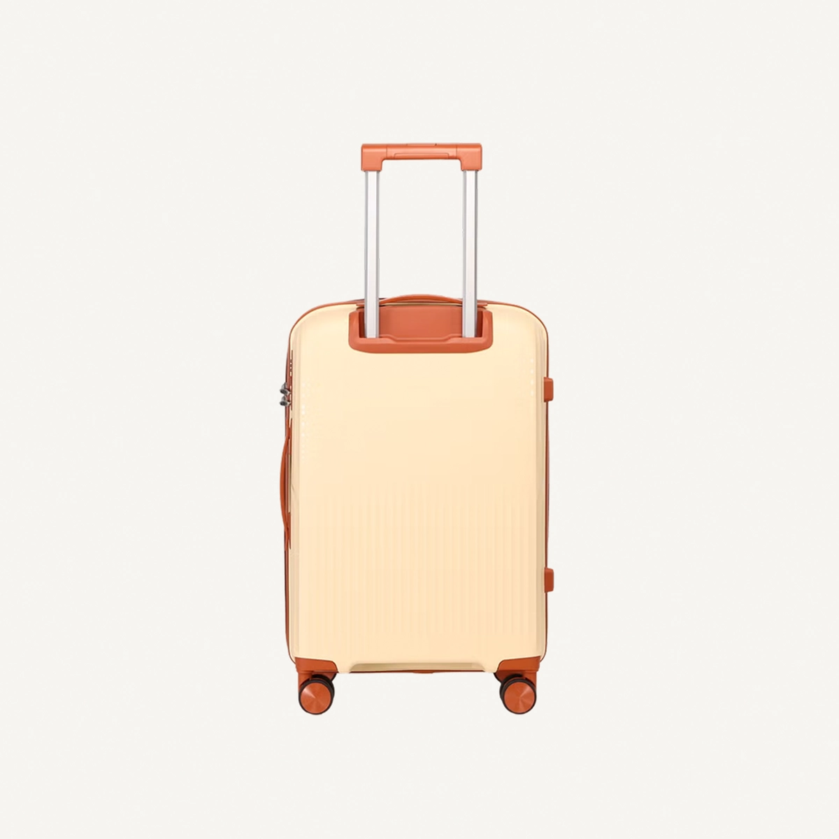 British Tourister 3 Piece Polypropylene Hard Side Spinner Luggage Trolley Set 20/24/28 Inch - Beige-3-3
