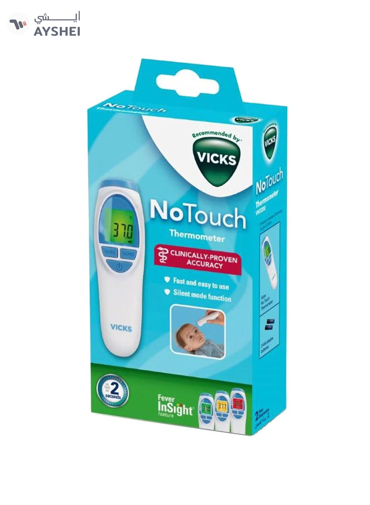 Vicks No Touch Color Coded Forehead Thermometer